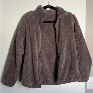 Uniqlo Cozy Mauve Fleece Jacket